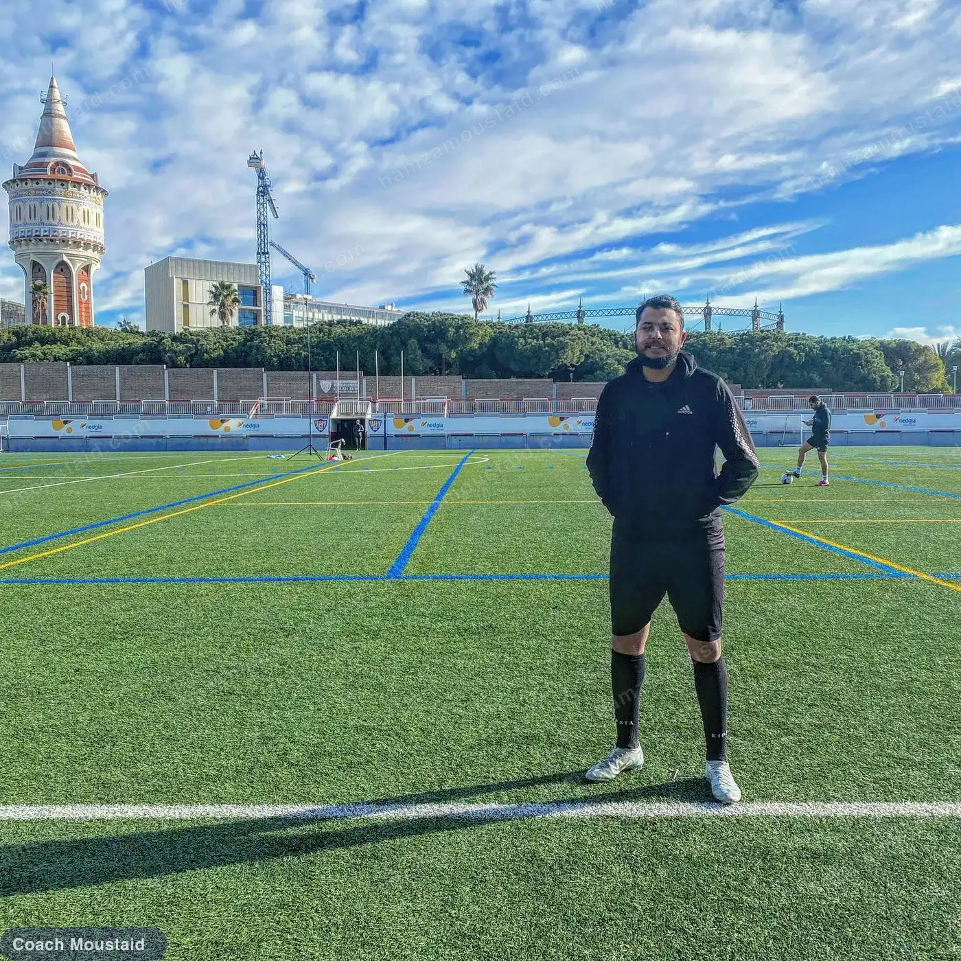 Playing casual football in Spain